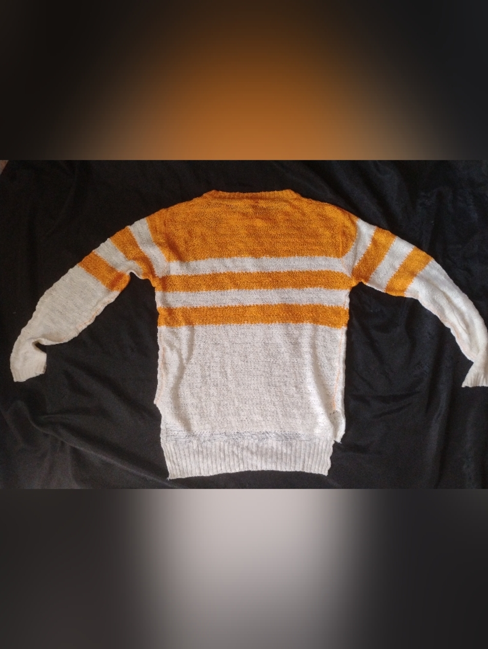 Xfer Ivory & Mustard Stripe Sweater - Picture 7 of 7